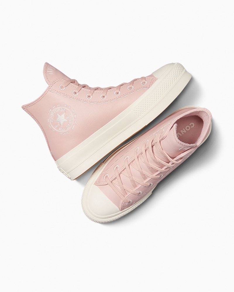 Converse Chuck Taylor All Star Lift Platform Bold Stitch Roze Roze | 7935-DLGIV