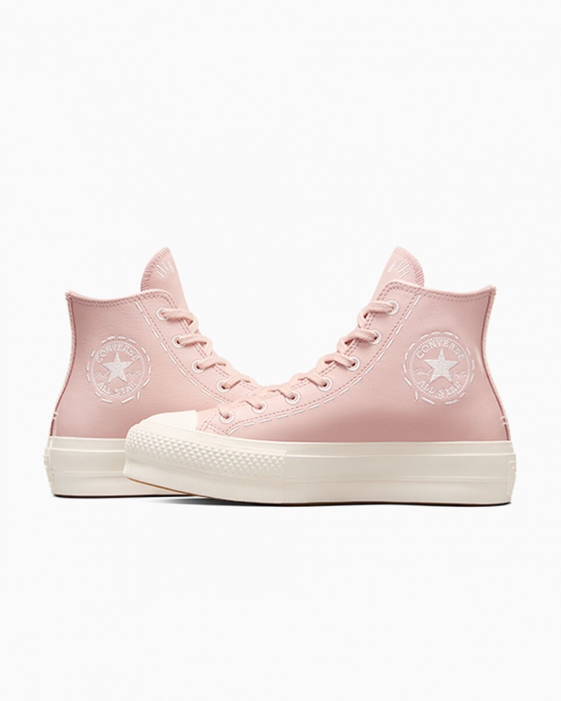 Converse Chuck Taylor All Star Lift Platform Bold Stitch Roze Roze | 7935-DLGIV