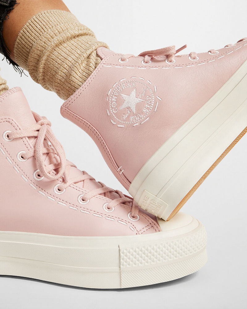 Converse Chuck Taylor All Star Lift Platform Bold Stitch Roze Roze | 7935-DLGIV