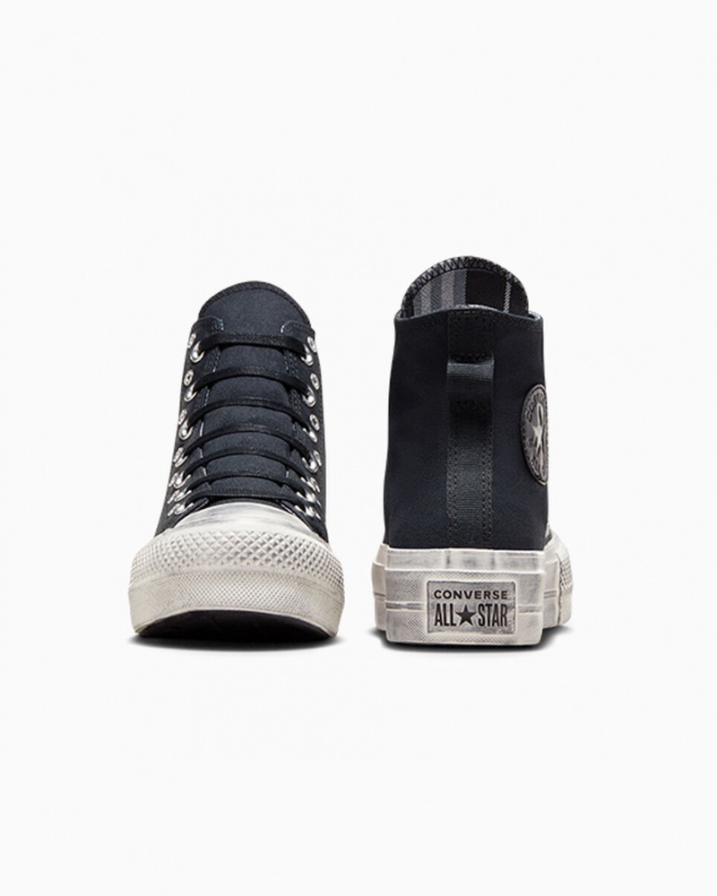 Converse Chuck Taylor All Star Lift Platform Punk Zwart Zwart | 8453-BVWLZ