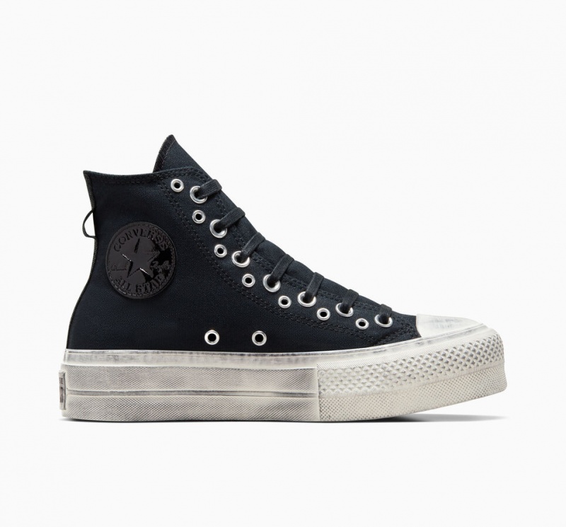 Converse Chuck Taylor All Star Lift Platform Punk Zwart Zwart | 8453-BVWLZ