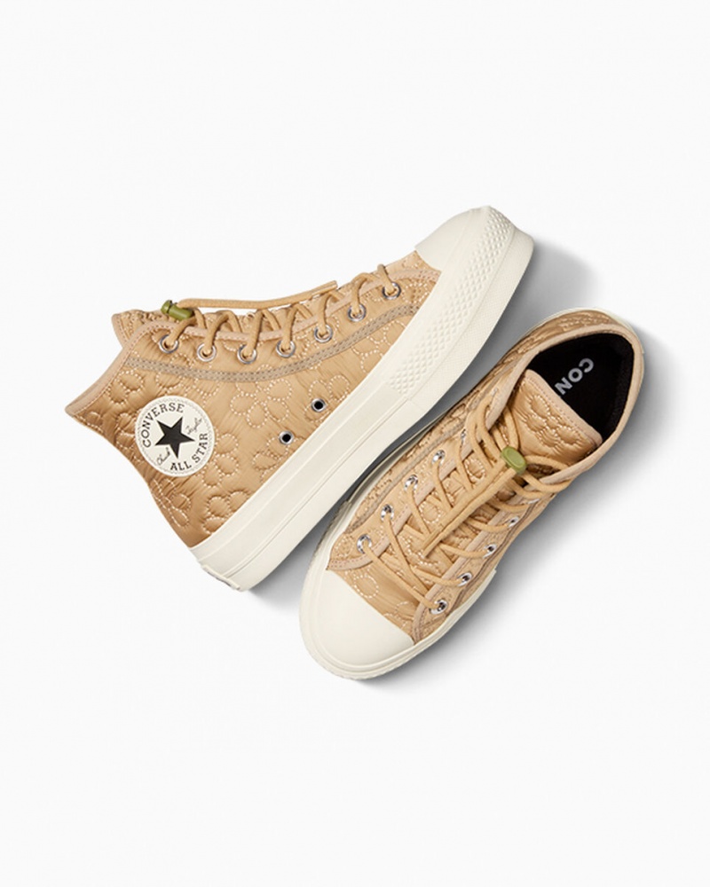 Converse Chuck Taylor All Star Lift Platform Gewatteerd Khaki | 0251-XSYJA