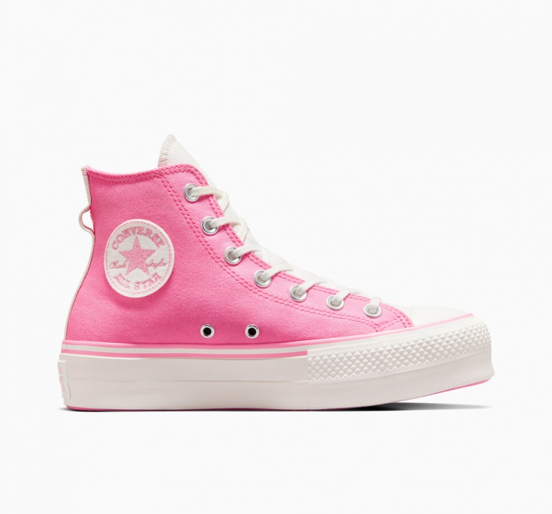 Converse Chuck Taylor All Star Lift Platform Retro Varsity Roze Roze | 3816-YMPTS