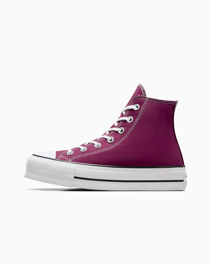 Converse Chuck Taylor All Star Lift Platform Seasonal Color Wit Zwart | 9046-WQHBN