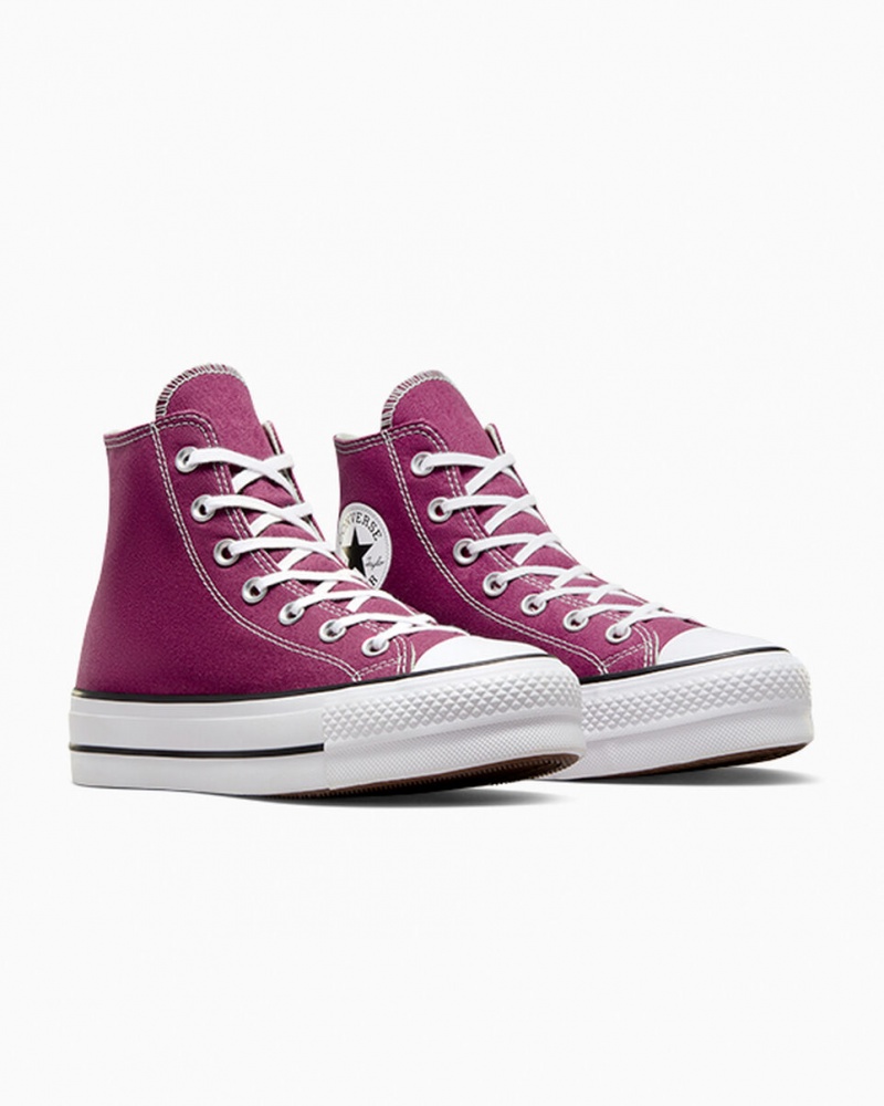 Converse Chuck Taylor All Star Lift Platform Seasonal Color Wit Zwart | 9046-WQHBN