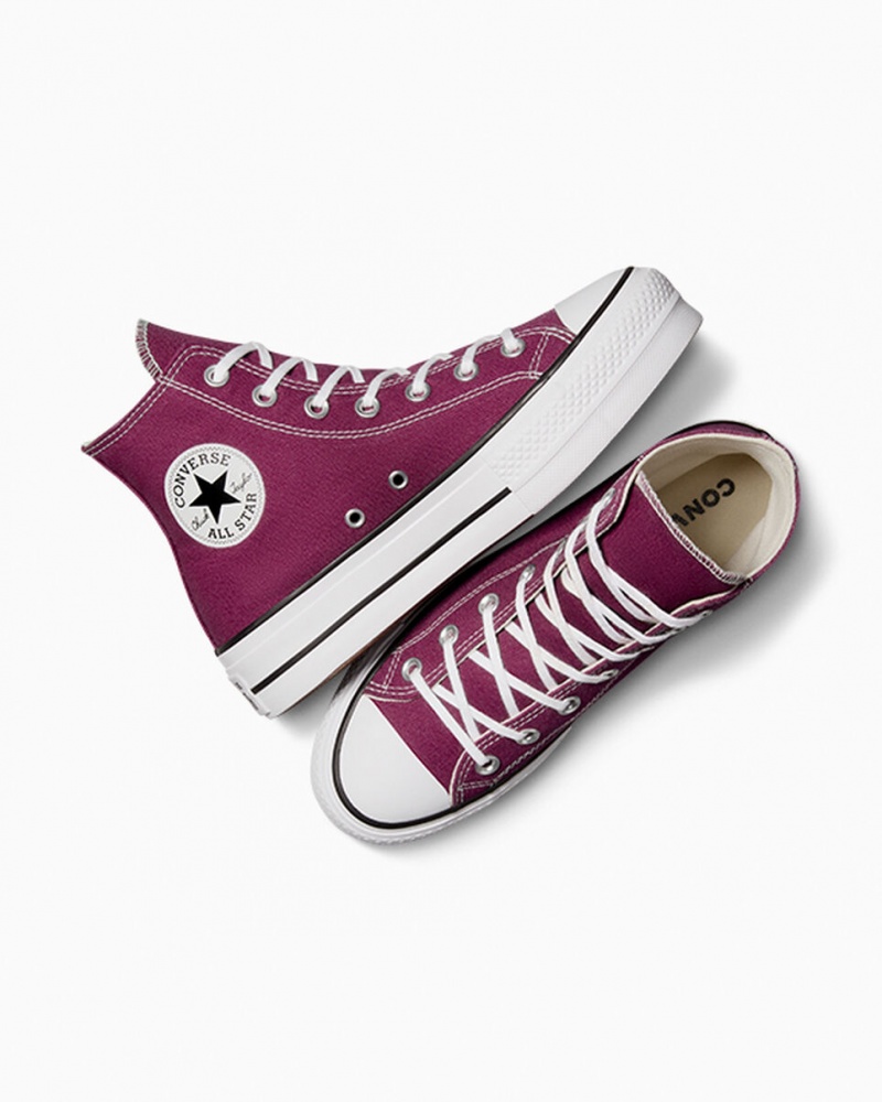 Converse Chuck Taylor All Star Lift Platform Seasonal Color Wit Zwart | 9046-WQHBN