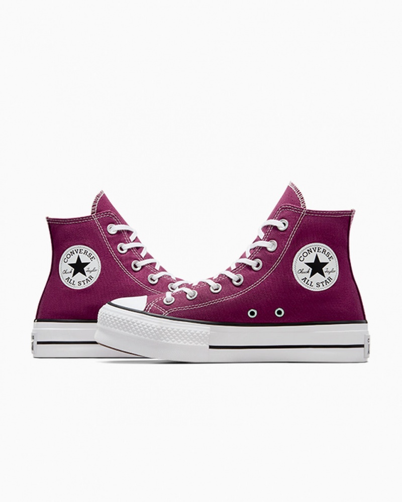 Converse Chuck Taylor All Star Lift Platform Seasonal Color Wit Zwart | 9046-WQHBN