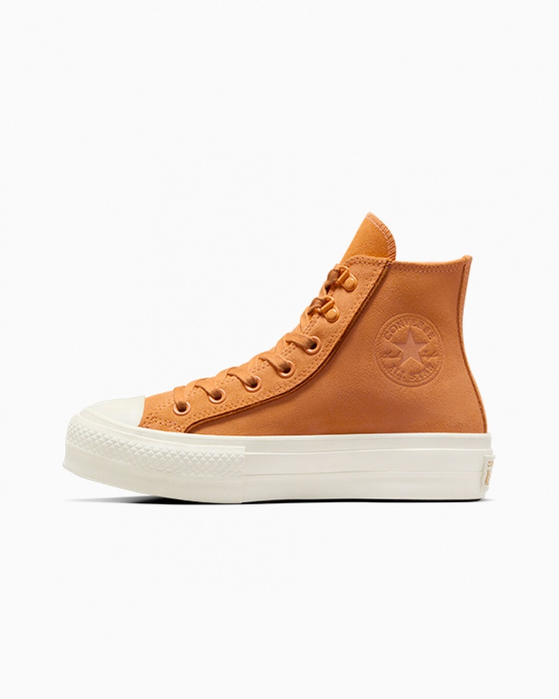 Converse Chuck Taylor All Star Lift Platform Suede Tiger Moth / Tawny Owl / Egret | 2579-FXOEG