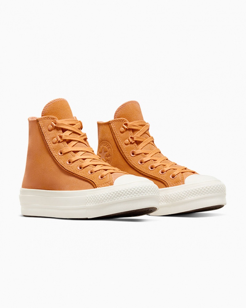 Converse Chuck Taylor All Star Lift Platform Suede Tiger Moth / Tawny Owl / Egret | 2579-FXOEG