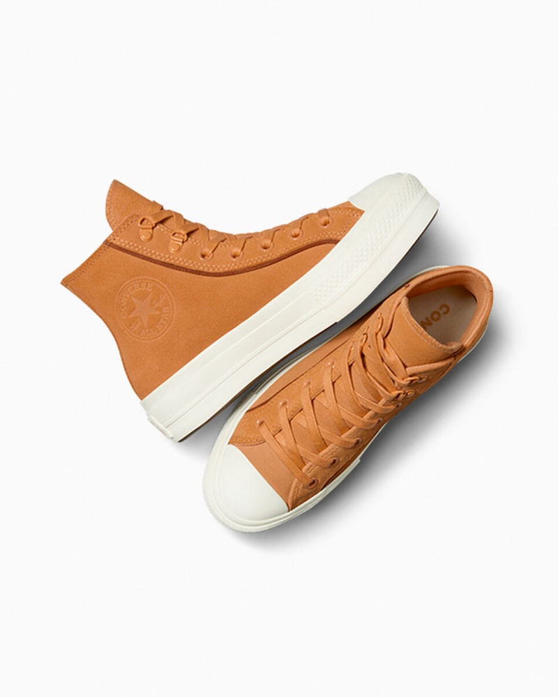 Converse Chuck Taylor All Star Lift Platform Suede Tiger Moth / Tawny Owl / Egret | 2579-FXOEG