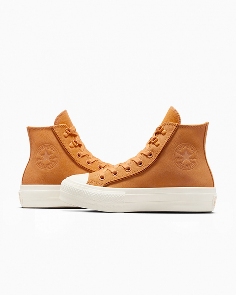 Converse Chuck Taylor All Star Lift Platform Suede Tiger Moth / Tawny Owl / Egret | 2579-FXOEG