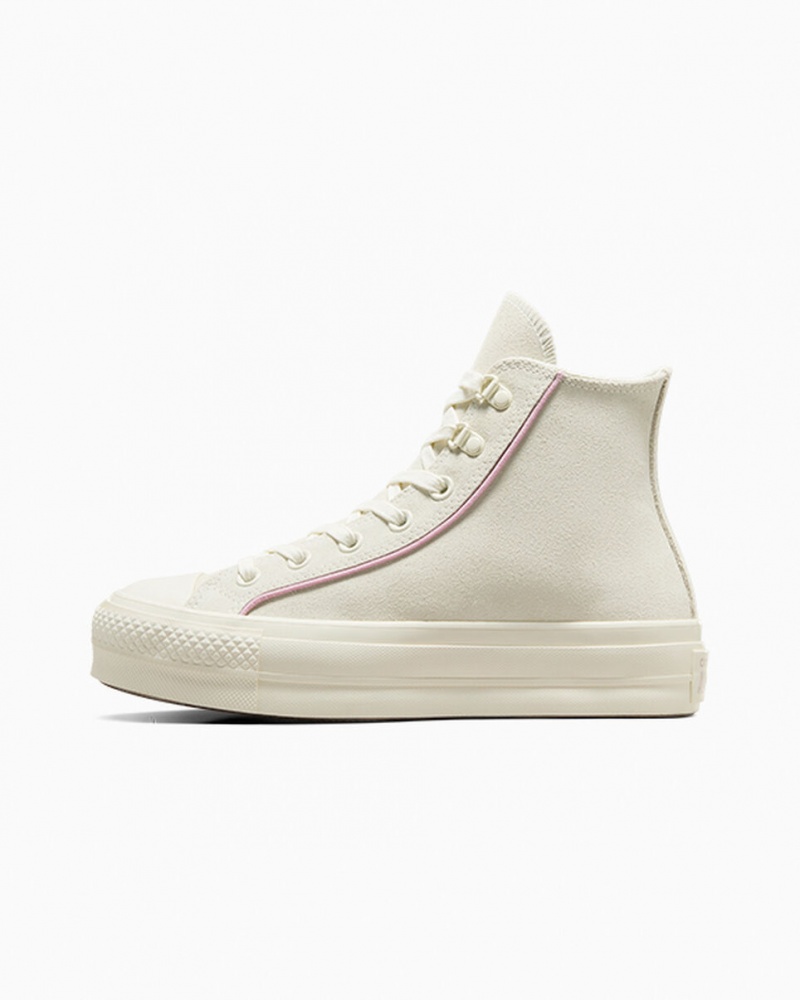 Converse Chuck Taylor All Star Lift Platform Suede Egret / Phantom Violet / Egret | 0532-LAMQE