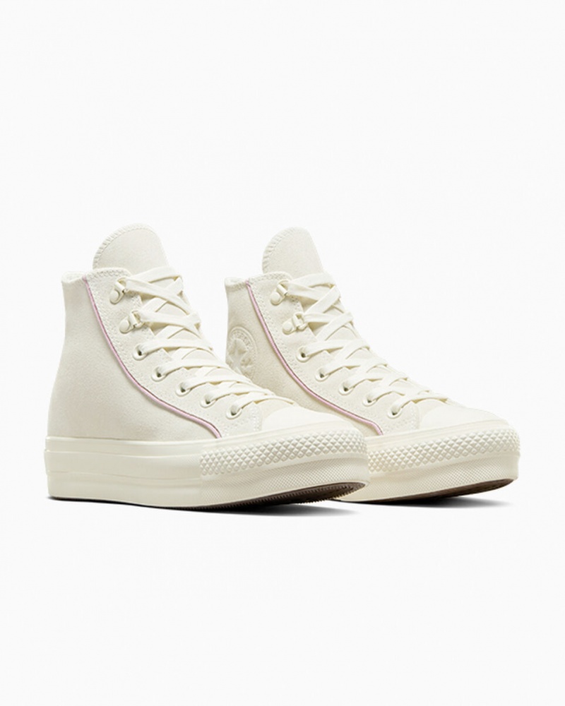 Converse Chuck Taylor All Star Lift Platform Suede Egret / Phantom Violet / Egret | 0532-LAMQE