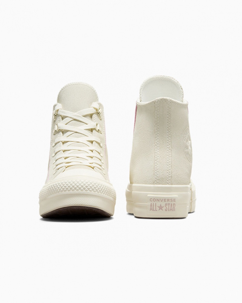 Converse Chuck Taylor All Star Lift Platform Suede Egret / Phantom Violet / Egret | 0532-LAMQE