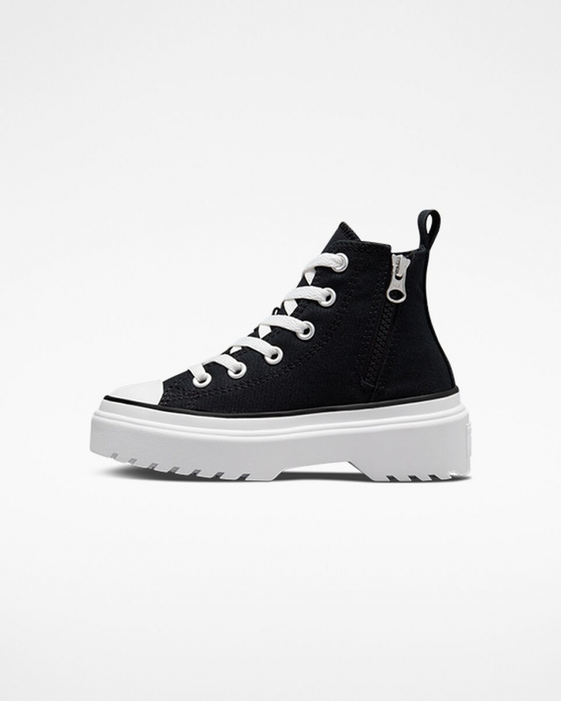 Converse Chuck Taylor All Star Lugged Lift Platform Canvas Zwart Zwart Wit | 6243-EKFXC