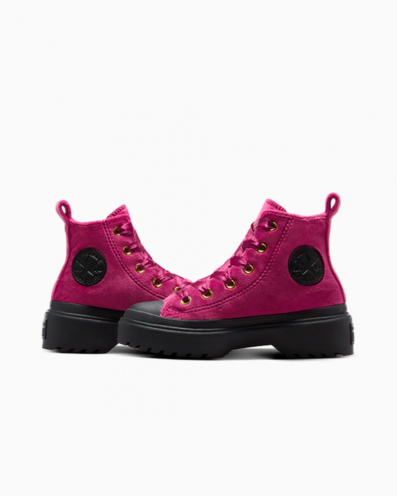 Converse Chuck Taylor All Star Lugged Lift Platform Velvet Zwart Zwart | 0512-UTBOY