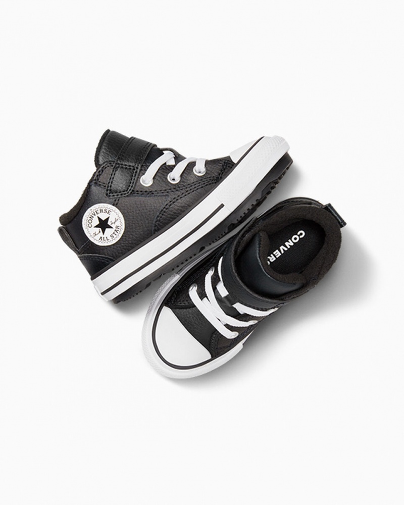 Converse Chuck Taylor All Star Malden Straat Boot Zwart Zwart Wit | 7986-RTGEH