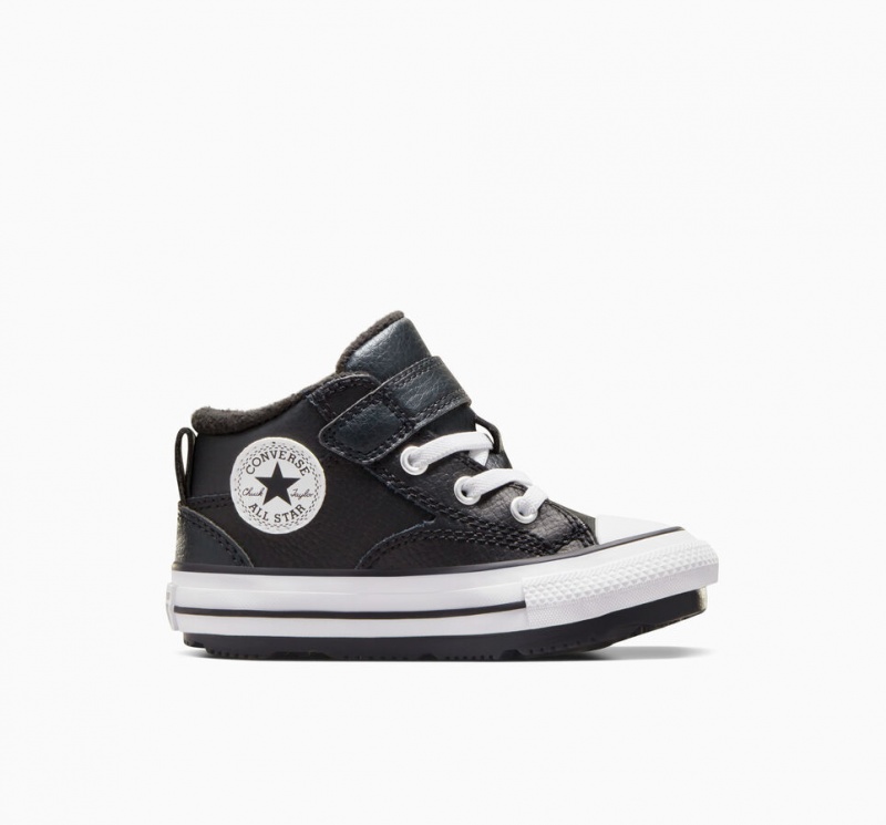 Converse Chuck Taylor All Star Malden Straat Boot Zwart Zwart Wit | 7986-RTGEH