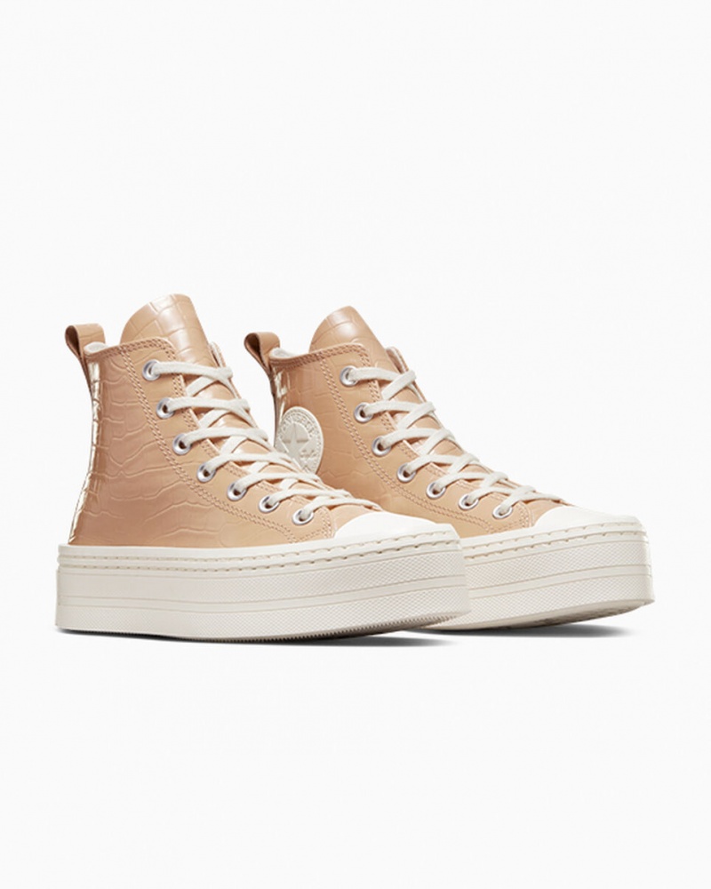 Converse Chuck Taylor All Star Modern Lift Platform Embossed Epic Dune / Epic Dune / Egret | 9725-XWFQT