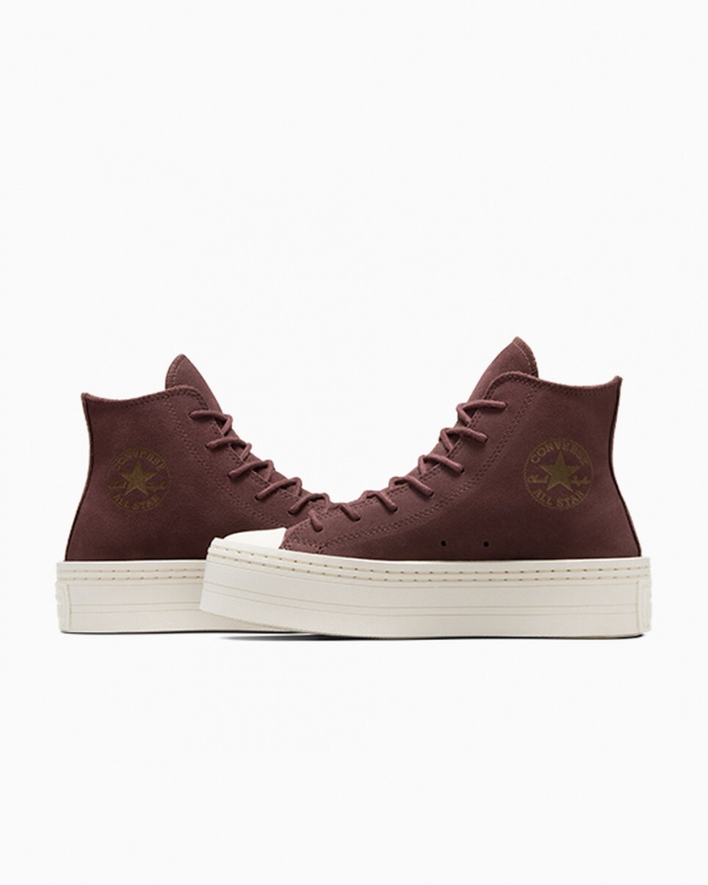 Converse Chuck Taylor All Star Modern Lift Platform Suede Bruin | 8136-XTGMC