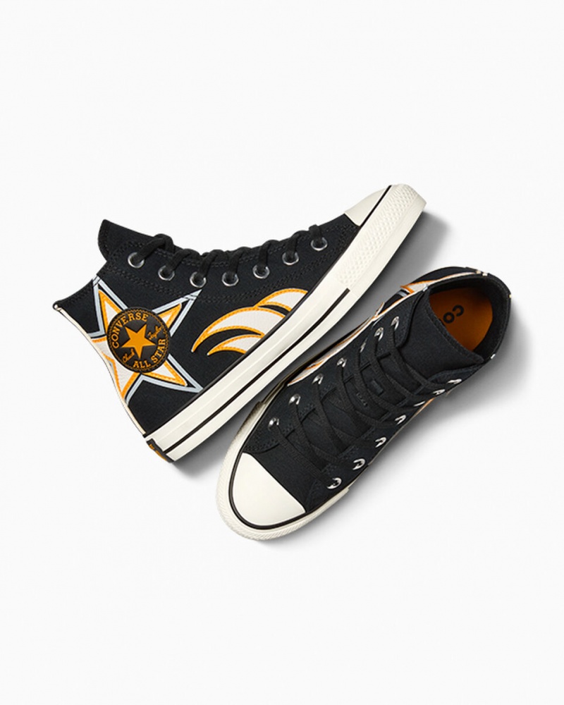 Converse Chuck Taylor All Star Moto Zwart Wit Geel | 0382-FKTEP