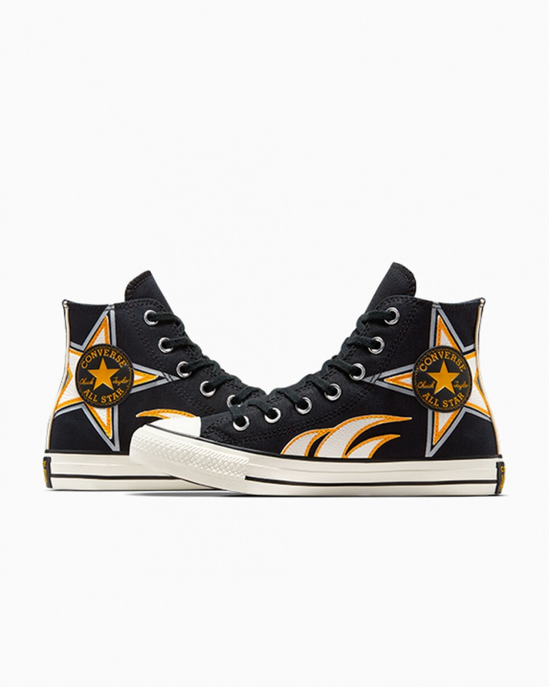 Converse Chuck Taylor All Star Moto Zwart Wit Geel | 0382-FKTEP