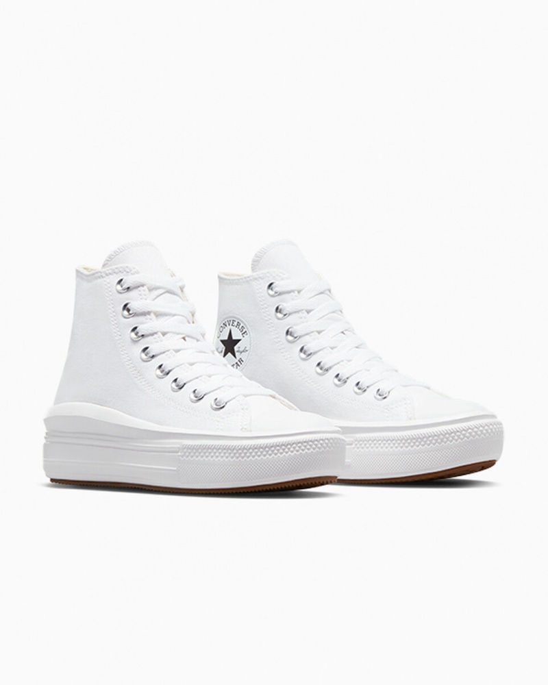 Converse Chuck Taylor All Star Move Platform Wit Zwart | 2346-WCIQL