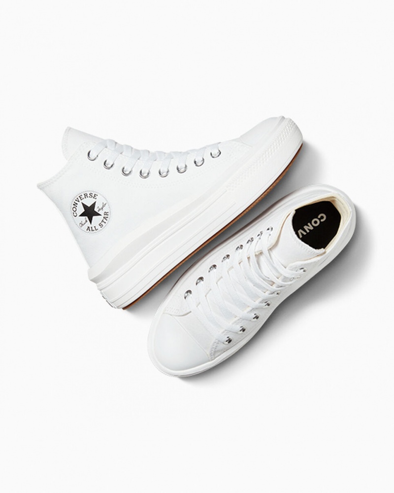 Converse Chuck Taylor All Star Move Platform Wit Zwart | 2346-WCIQL