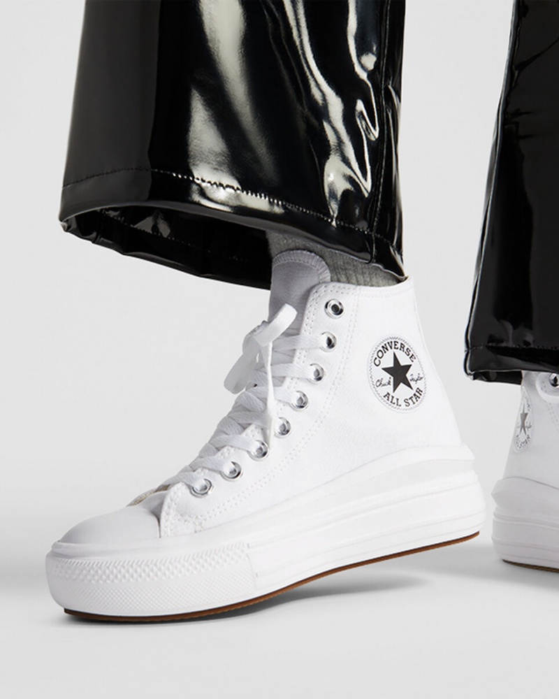 Converse Chuck Taylor All Star Move Platform Wit Zwart | 2346-WCIQL