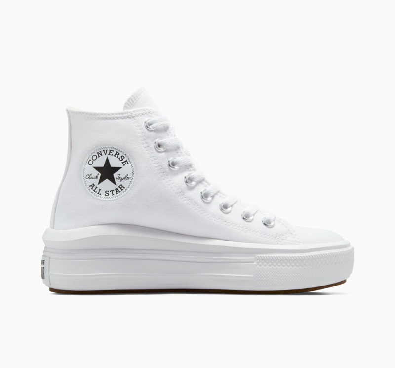 Converse Chuck Taylor All Star Move Platform Wit Zwart | 2346-WCIQL