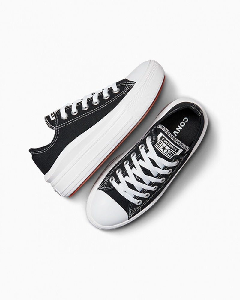 Converse Chuck Taylor All Star Move Platform Zwart Wit Wit | 0324-JTQZV