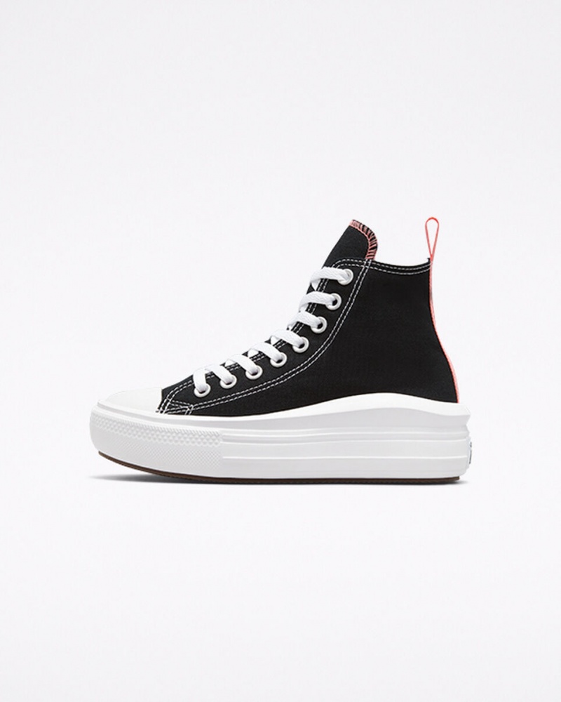 Converse Chuck Taylor All Star Move Platform Zwart Roze Wit | 2319-UWGRZ