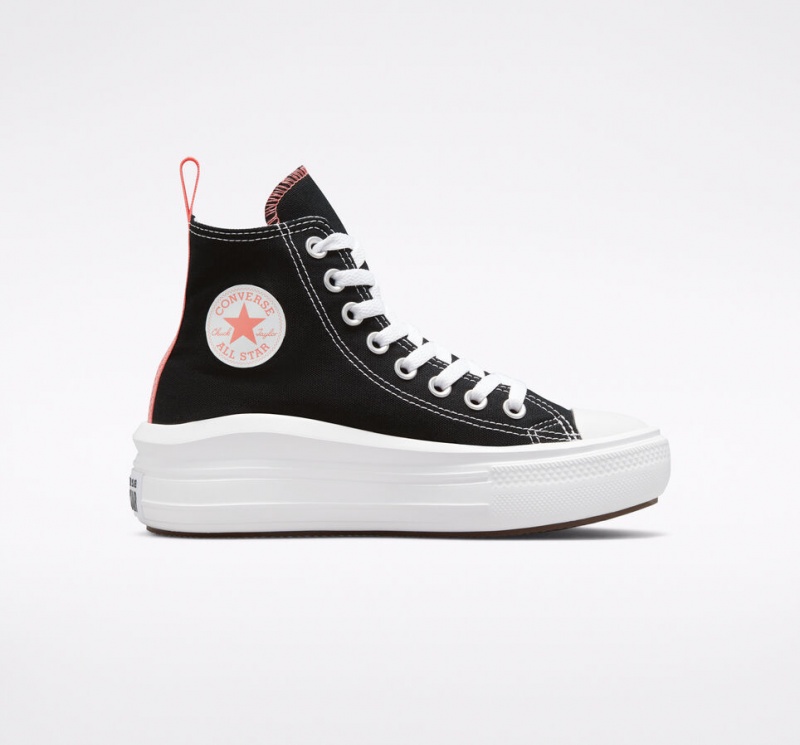 Converse Chuck Taylor All Star Move Platform Zwart Roze Wit | 2319-UWGRZ