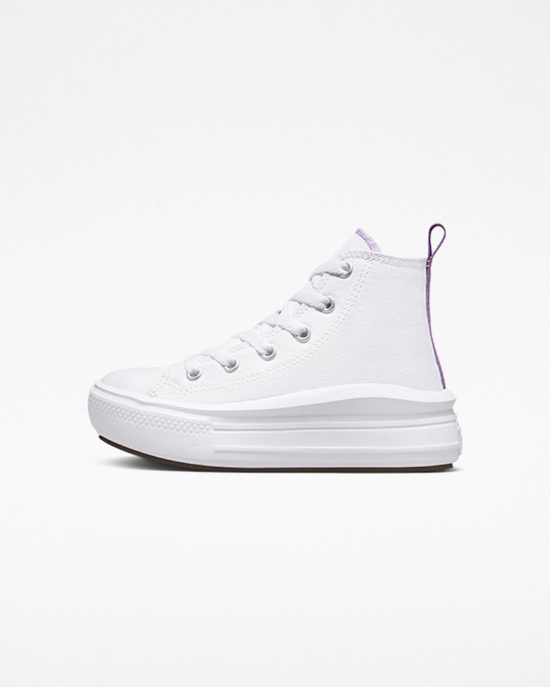 Converse Chuck Taylor All Star Move Platform Wit Paars Wit | 8432-CQJXR