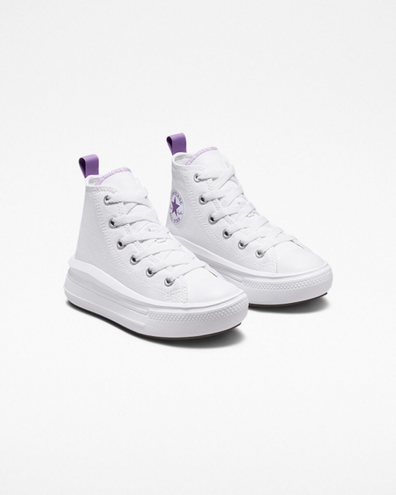 Converse Chuck Taylor All Star Move Platform Wit Paars Wit | 8432-CQJXR