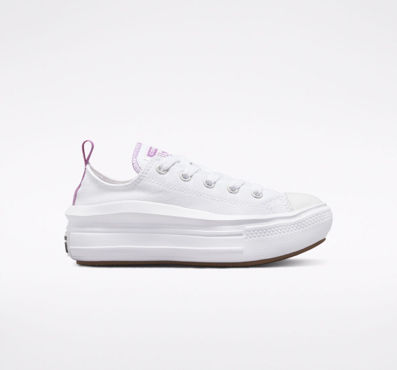 Converse Chuck Taylor All Star Move Platform Wit Paars Wit | 9562-IQZXW