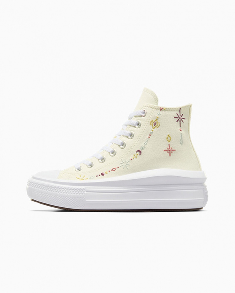 Converse Chuck Taylor All Star Move Platform Alchemy Embroidery Wit | 9504-XWQHG