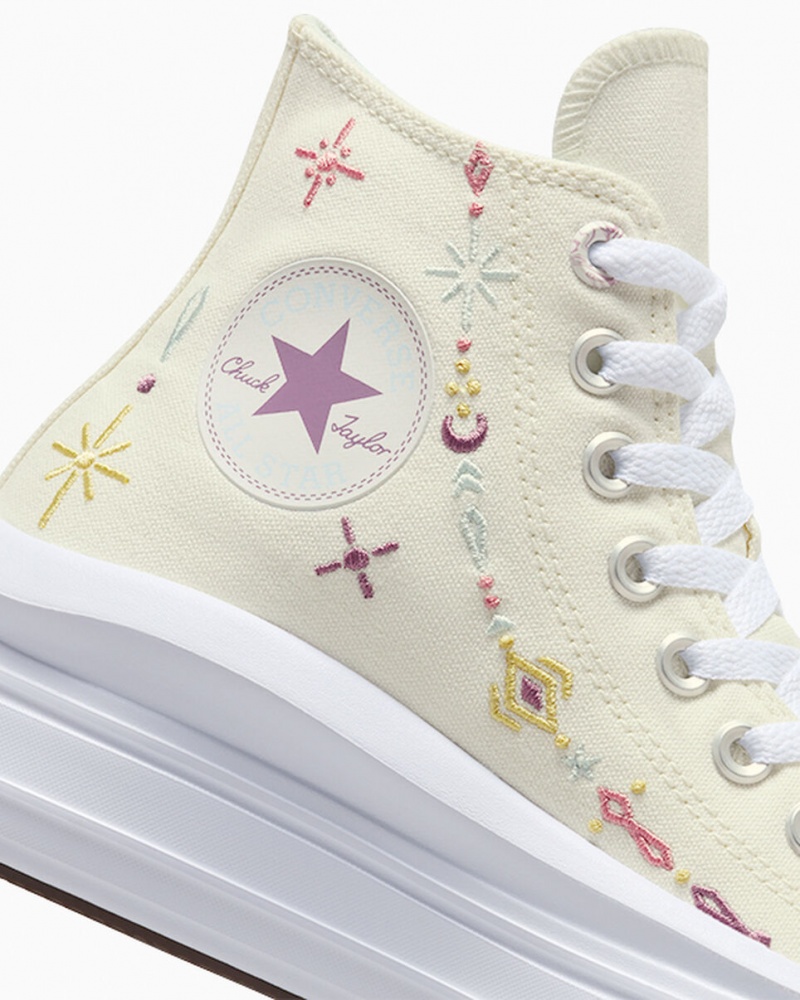 Converse Chuck Taylor All Star Move Platform Alchemy Embroidery Wit | 9504-XWQHG