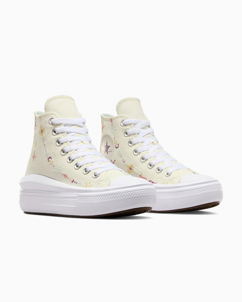 Converse Chuck Taylor All Star Move Platform Alchemy Embroidery Wit | 9504-XWQHG