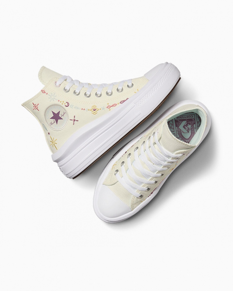 Converse Chuck Taylor All Star Move Platform Alchemy Embroidery Wit | 9504-XWQHG