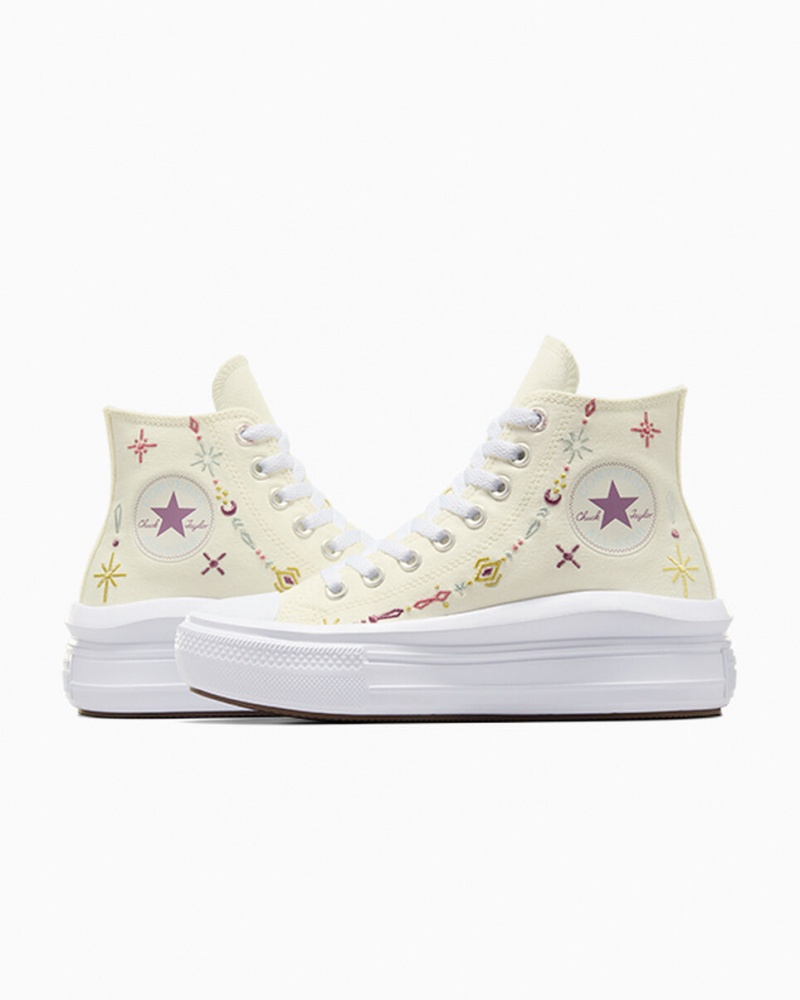 Converse Chuck Taylor All Star Move Platform Alchemy Embroidery Wit | 9504-XWQHG