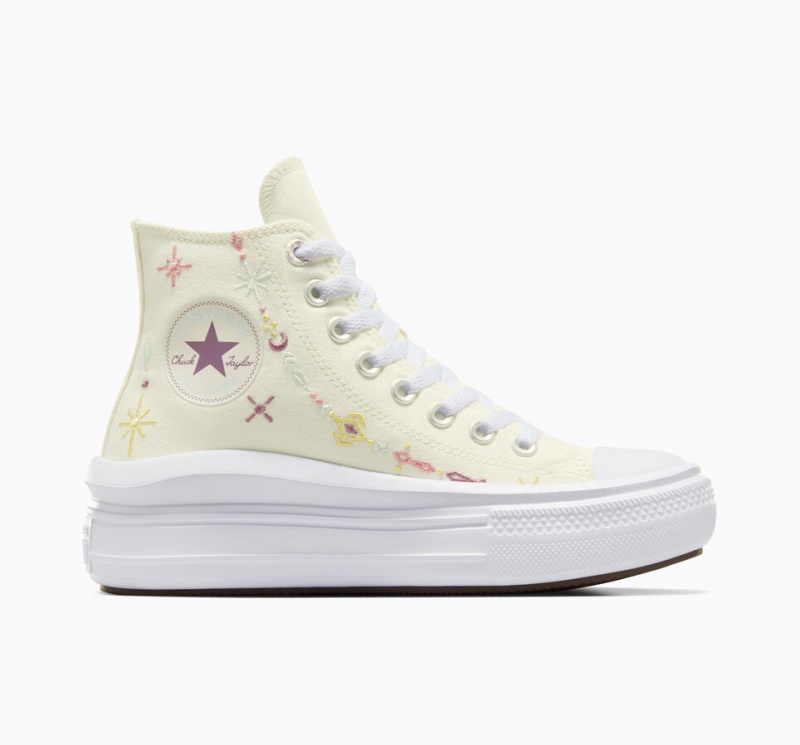 Converse Chuck Taylor All Star Move Platform Alchemy Embroidery Wit | 9504-XWQHG