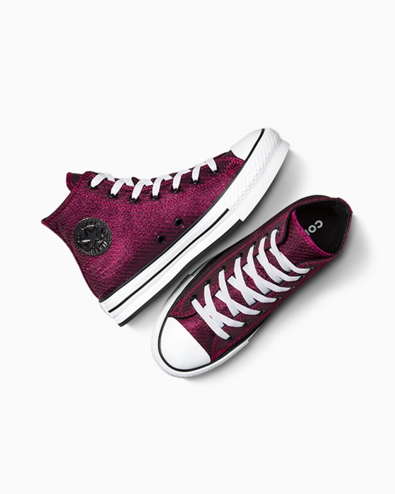 Converse Chuck Taylor All Star Platform Lift Sparkle Roze Wit Zwart | 1634-KXEYW