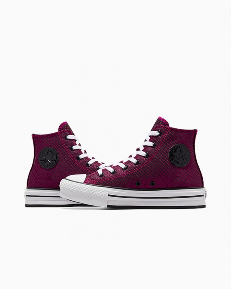 Converse Chuck Taylor All Star Platform Lift Sparkle Roze Wit Zwart | 1634-KXEYW