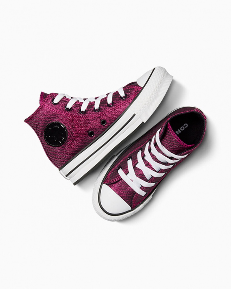 Converse Chuck Taylor All Star Platform Lift Sparkle Roze Wit Zwart | 4598-BQVXJ