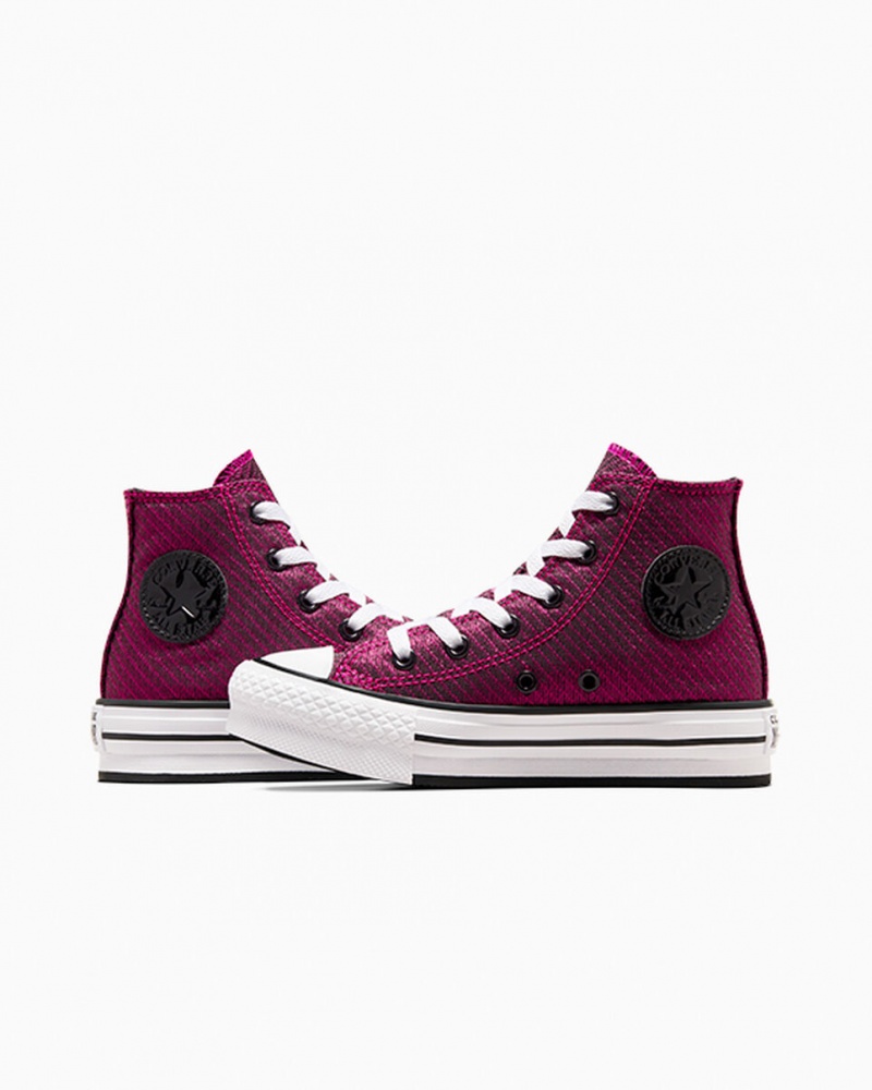 Converse Chuck Taylor All Star Platform Lift Sparkle Roze Wit Zwart | 4598-BQVXJ