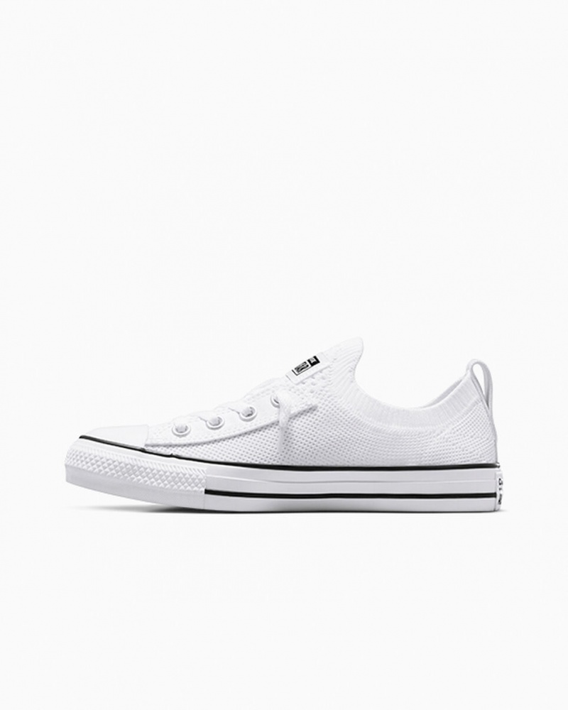 Converse Chuck Taylor All Star Shoreline Knit Slip Wit Zwart Wit | 2486-ZDYFG