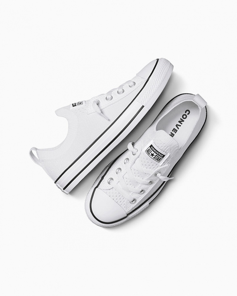 Converse Chuck Taylor All Star Shoreline Knit Slip Wit Zwart Wit | 2486-ZDYFG