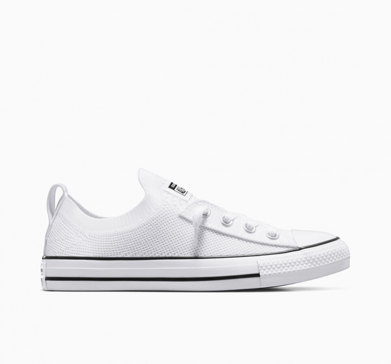 Converse Chuck Taylor All Star Shoreline Knit Slip Wit Zwart Wit | 2486-ZDYFG