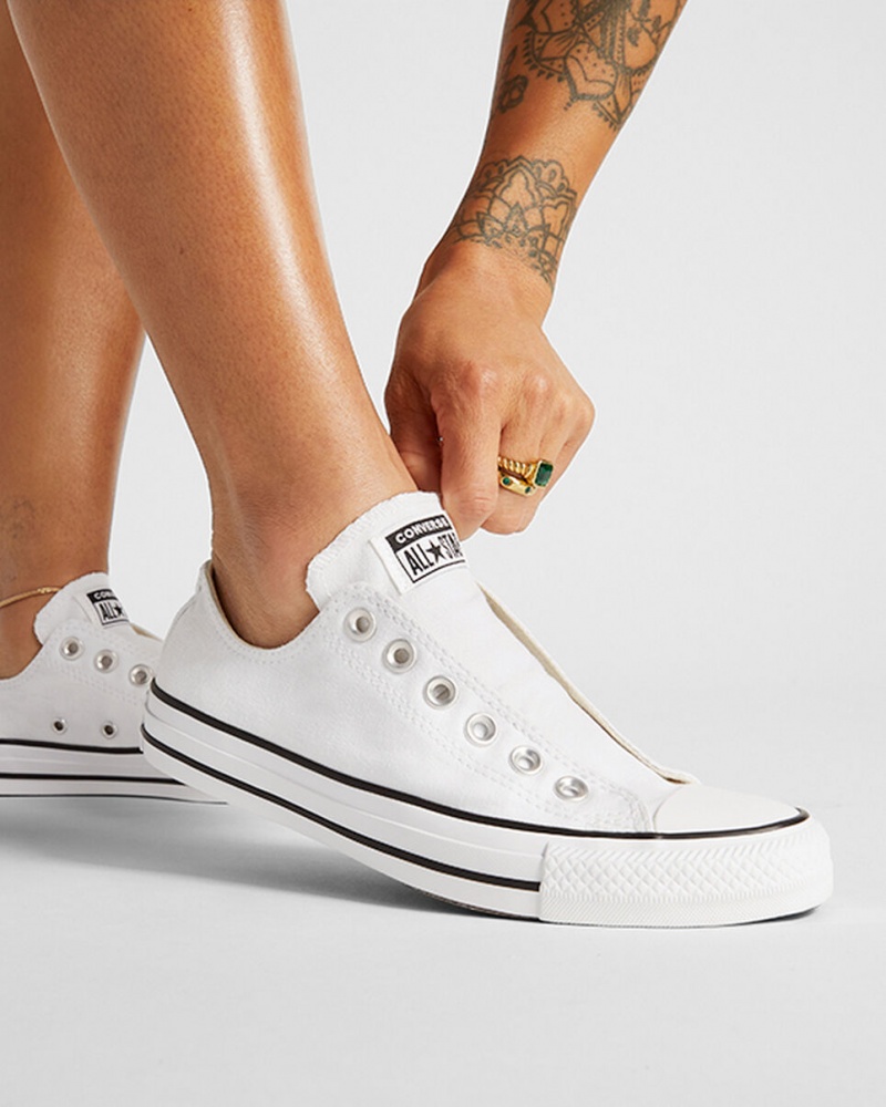 Converse Chuck Taylor All Star Slip Wit Zwart Wit | 9218-QVWIB